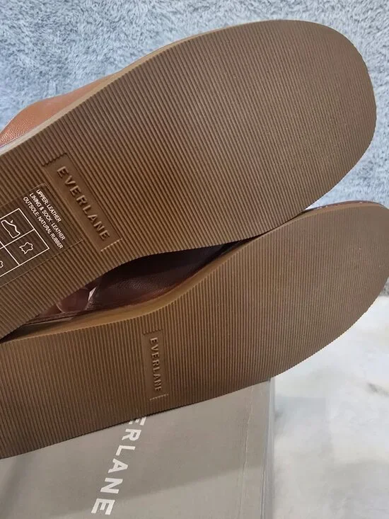 Everlane Day Crossover Sandal Sienna Brown Leather Women's Size 7.5 NEW in Box - Picture 5 of 6
